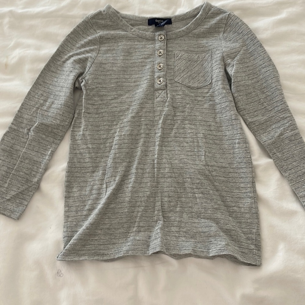 girls long sleeve striped gray long sleeve blouse